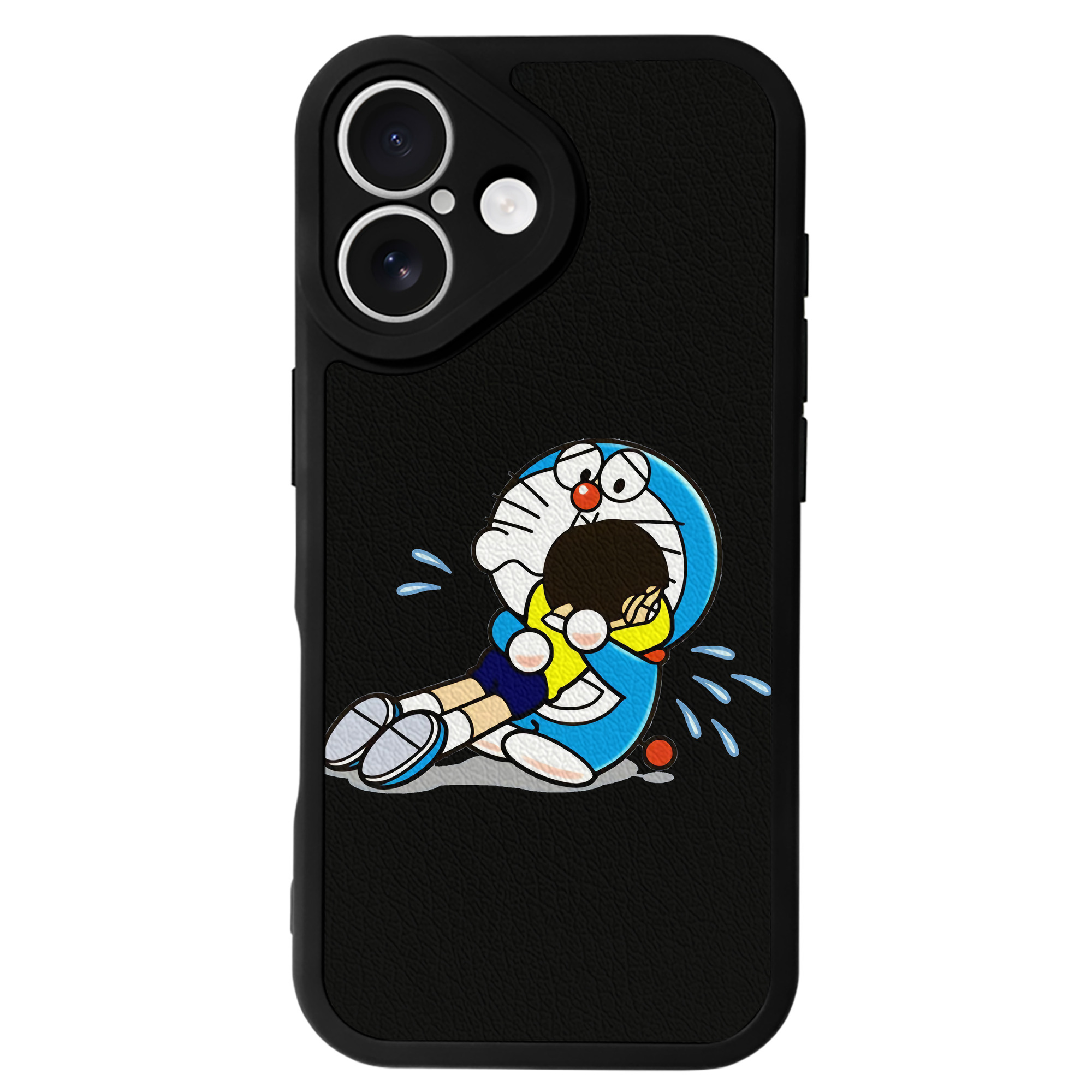 （画像用） ドラえもん Doraemon 【iPhone 16シリーズ対応】シリコンスマホケース（レザー調） 材質：シリコン